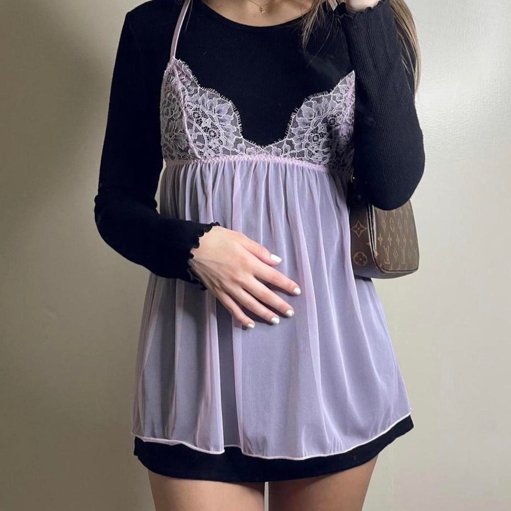 Victoria’s Secret Lavender Babydoll Slip Top / Teddy